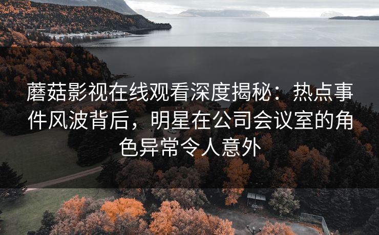 蘑菇影视在线观看深度揭秘：热点事件风波背后，明星在公司会议室的角色异常令人意外